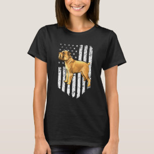 Black White American Flag Brussels Griffon 4th Of T-Shirt