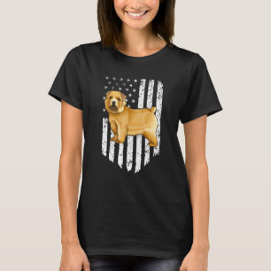 Black White American Flag Norwich Terrier 4th Of J T-Shirt