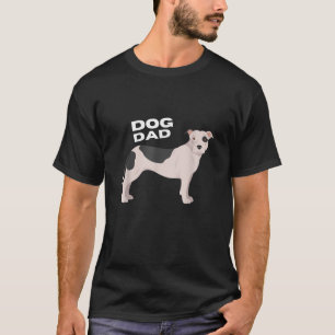 Black White American Pit Bull Terrier Dog Dad Man T-Shirt