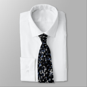 Black White and Blue Marble Tie