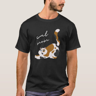 Black White and Fawn Cat Mum For Cat T-Shirt