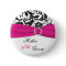 Black, White, and Fuchsia Mother of the Groom Pin