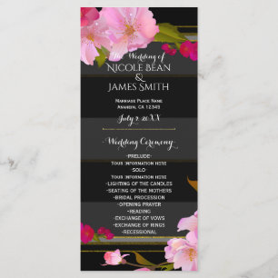 Black White and Gold Modern Floral Chic Program