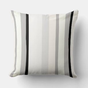 Black, White and Green Abstract Stripes Cushion