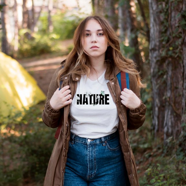 Black White and Green Nature T-Shirt (Creator Uploaded)