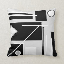Black, White and Grey Abstract Mid Century Modern