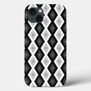 Black, white and grey diamond pattern Case-Mate iP iPhone 13 Case