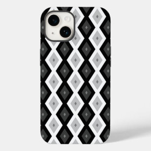 Black, white and grey diamond pattern Case-Mate iPhone 14 case