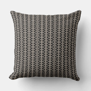 Black, White and Grey Pattern Cushion