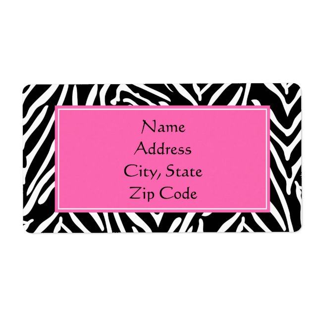 Black, White and Hot Pink Zebra Print (Front)