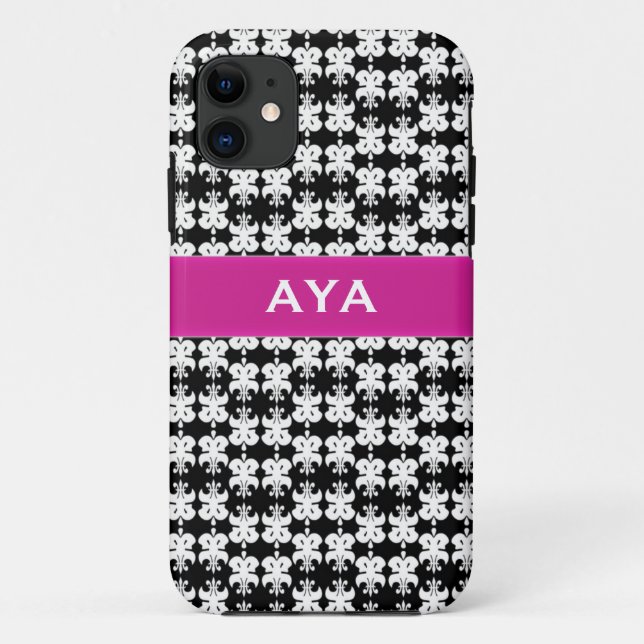 Black white and pink Case-Mate iPhone case (Back)
