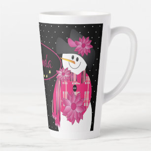 Black White And Pink Latte Mug
