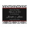 Black White and Red Damask Save Date Postcard