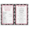 Black, White, and Red Damask Wedding Program