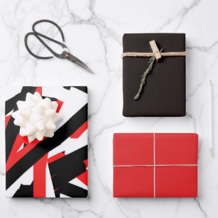 Black, White and Red Graffiti  Wrapping Paper Sheet