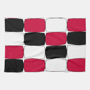 Black, white and red Kitchen Towel