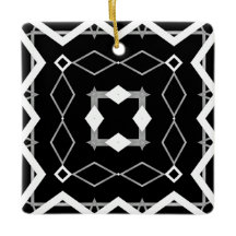 Black White and Silver Geometric pattern