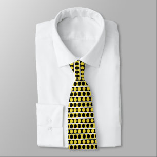 Black, White and Yellow Polka Dot tie