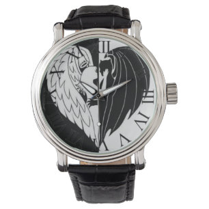 Black white angeoudemon watch