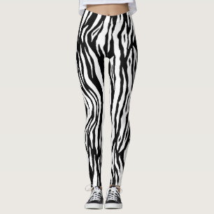 black white Animal print women leggings