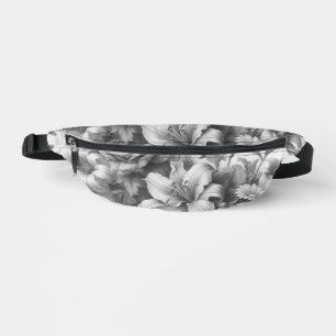 Black & White Antique Floral Perfection Bum Bags