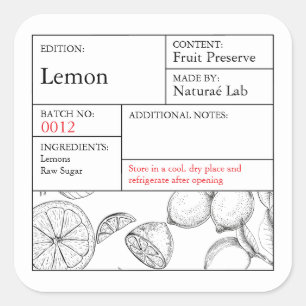 Black & White Apothecary Lemon label
