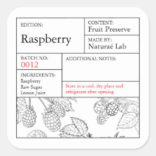 Black & White Apothecary Raspberry label