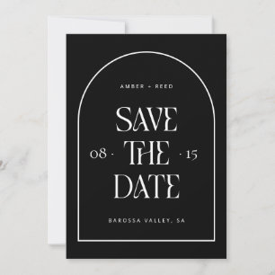 Black & White Arch Retro Minimalist Modern Font  Save The Date