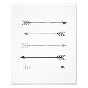 Black & White Arrow Art Photo Print
