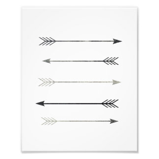 Black & White Arrow Art Photo Print