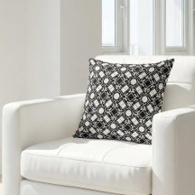 Black White Art Deco Interlaced Pattern