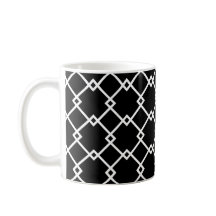 Black White Art Deco Lines Rectangles Pattern