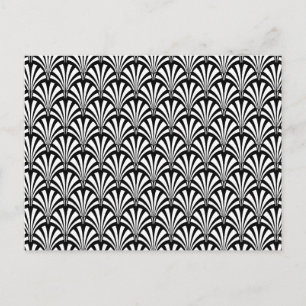Black & White Art Deco Pattern Postcard