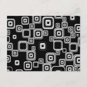 Black & White Art Pattern Postcard