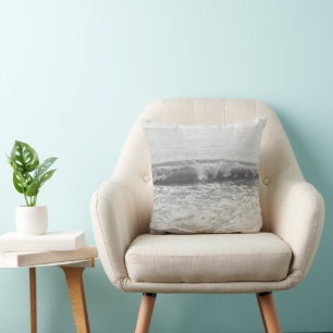 Black & White Atlantic Ocean Bliss 1 Cushion