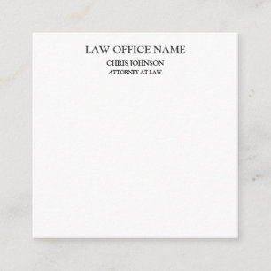 Black White Attorney at Law Business Profile Enclosure Card
