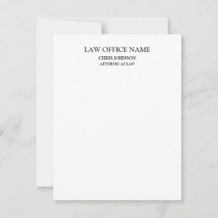 Black White Attorney at Law Business Profile RSVP Card