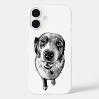 Black & White Aussie Dog Close-Up | Protective