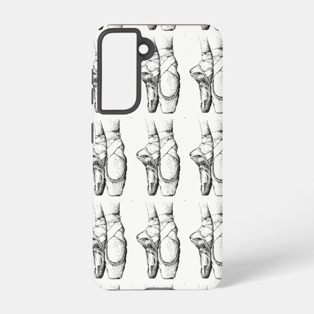 Black & White Ballet Shoes Samsung Galaxy S21 Case (Back)