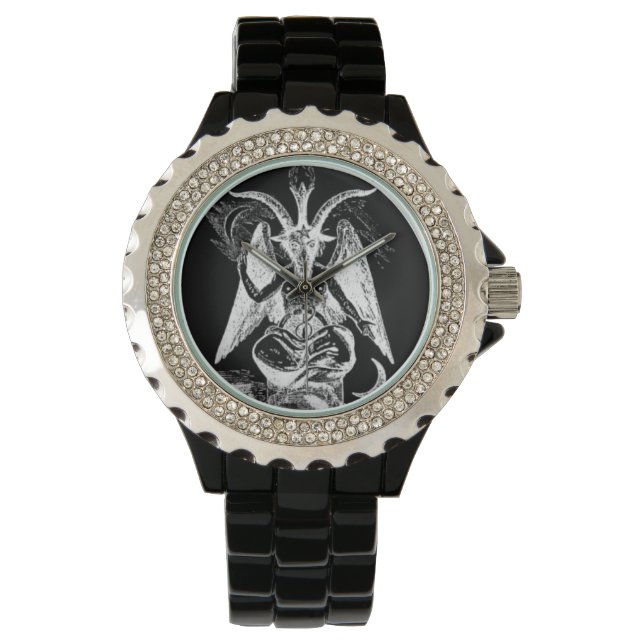 Black/White Baphomet (Old Style) Watch (Front)