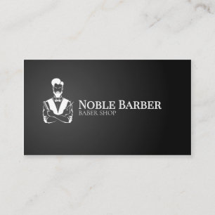 Black & White Barber Business Card Modern Barber