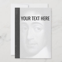 Black White Baruch Spinoza Portrait Announcement