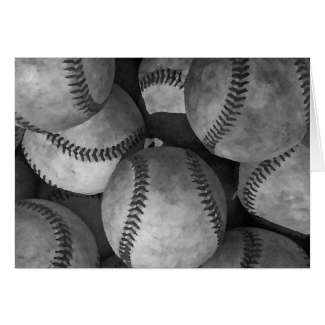 Black & White Baseball (Front Horizontal)