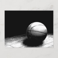 Black White Basketball Art