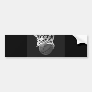 Black & White Basketball Bumper Sticker