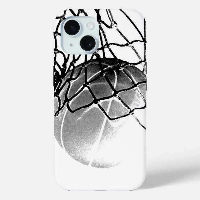 Black & White Basketball Case-Mate iPhone Case (Back)