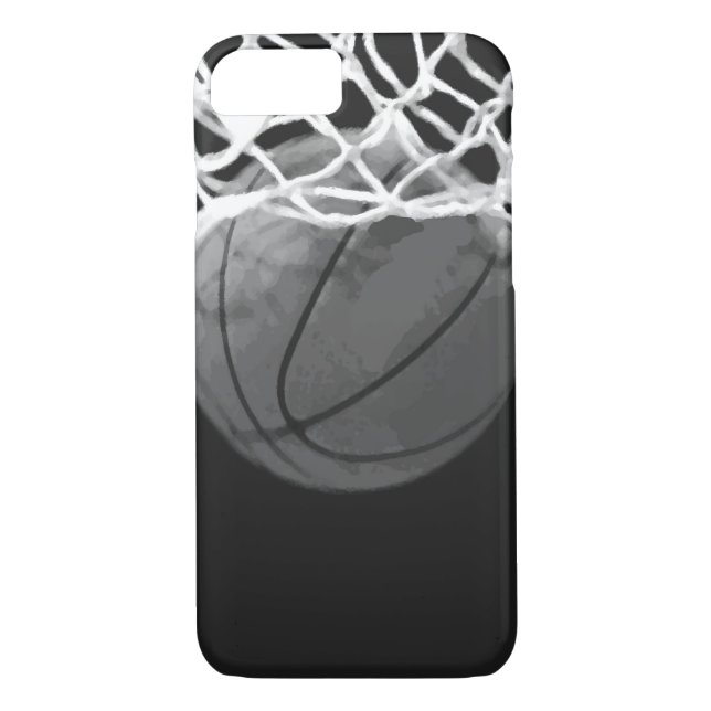 Black & White Basketball Case-Mate iPhone Case (Back)