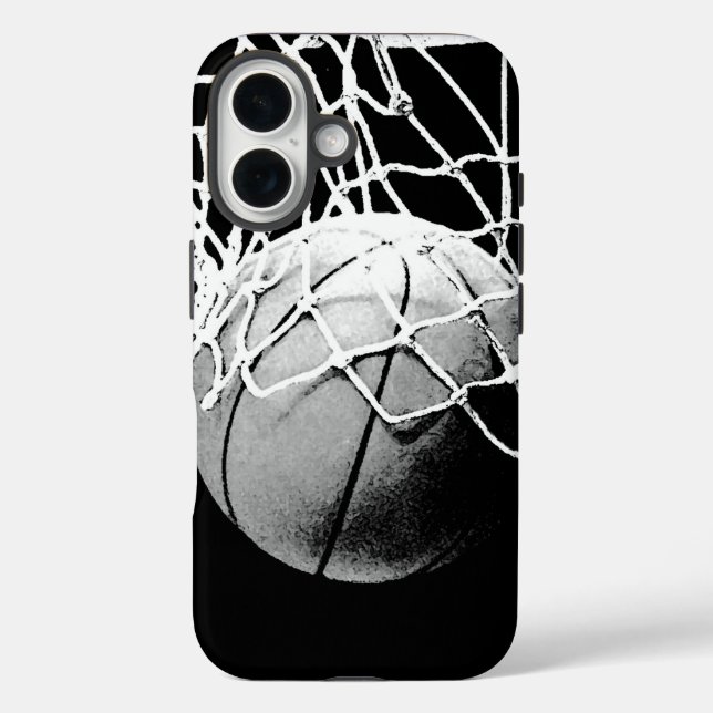 Black White Basketball Case-Mate iPhone Case (Back)