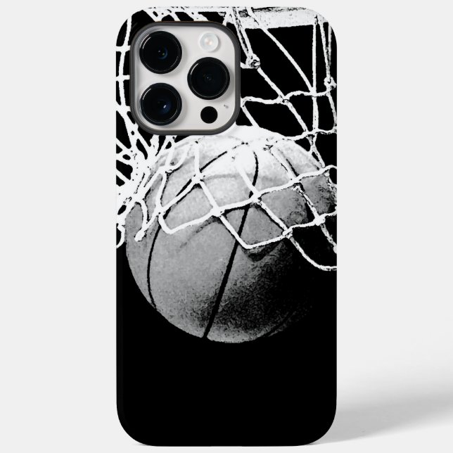 Black & White Basketball Case-Mate iPhone Case (Back)