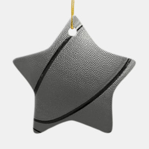 Black & White Basketball Ceramic Ornament